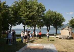 Abbiamo organizzato un team building carton boat per Daimler Merfina sul Lago di Vico